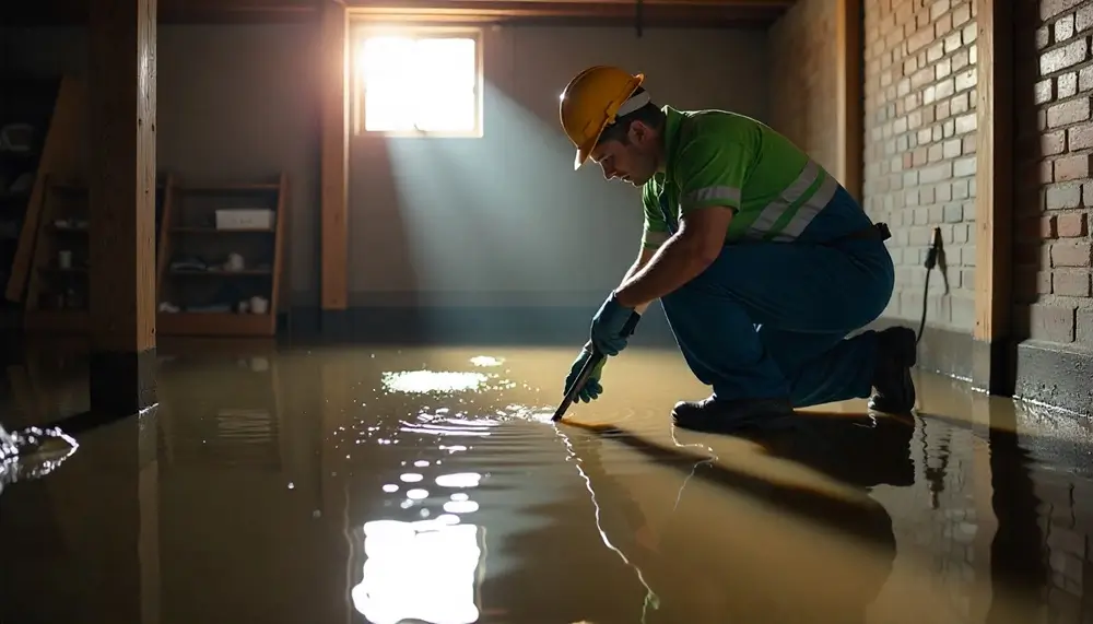 Professional water damage restoration services in Tom Bean, TX